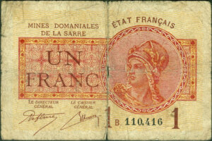 1 franc Mines domaniales de la Sarre type 1920