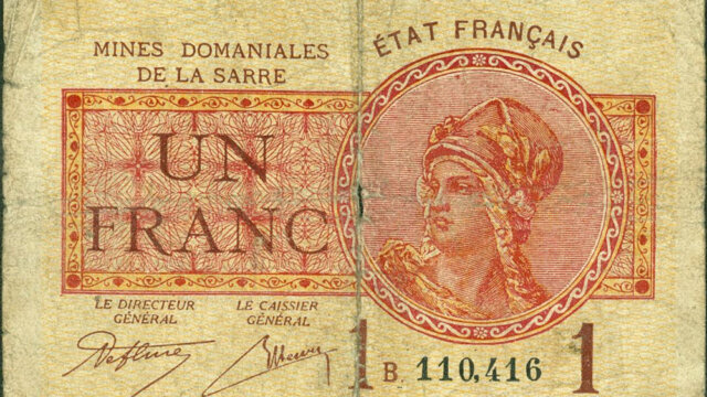 1 franc Mines domaniales de la Sarre type 1920