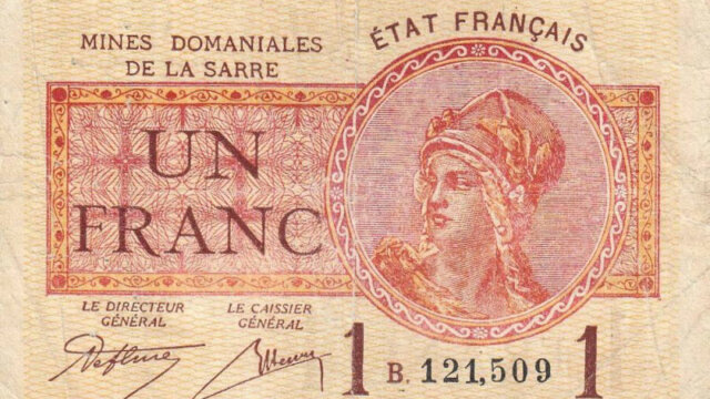 1 franc Mines domaniales de la Sarre type 1920