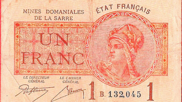 1 franc Mines domaniales de la Sarre type 1920