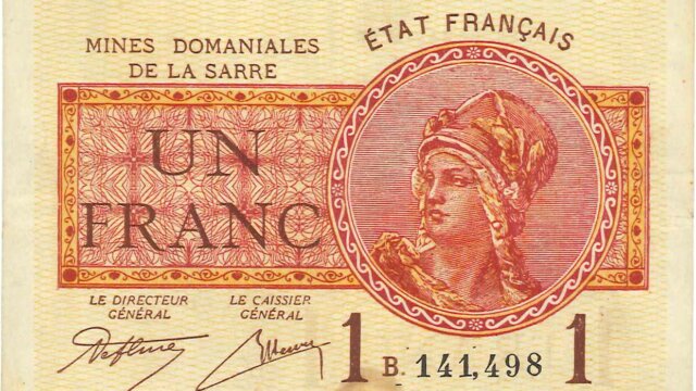 1 franc Mines domaniales de la Sarre type 1920