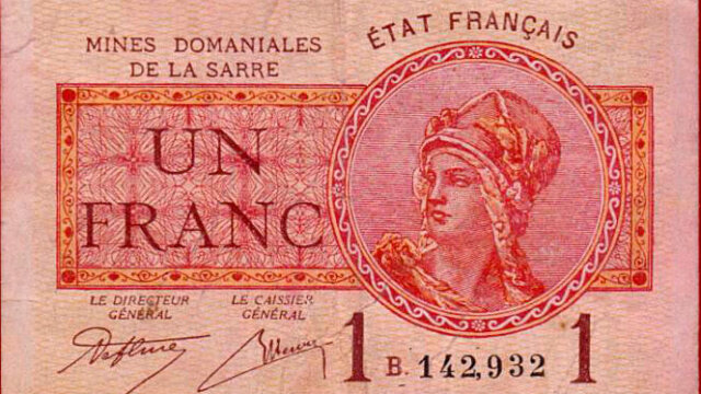 1 franc Mines domaniales de la Sarre type 1920