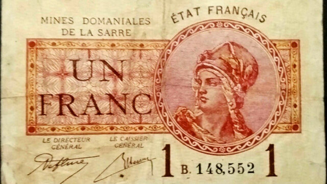 1 franc Mines domaniales de la Sarre type 1920