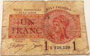 1 franc Mines domaniales de la Sarre type 1920