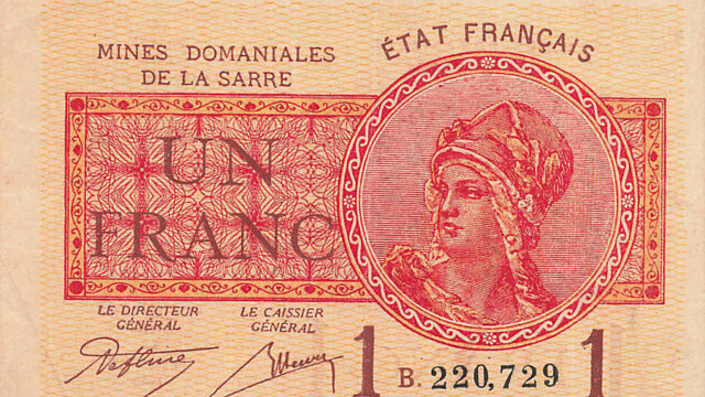 1 franc Mines domaniales de la Sarre type 1920