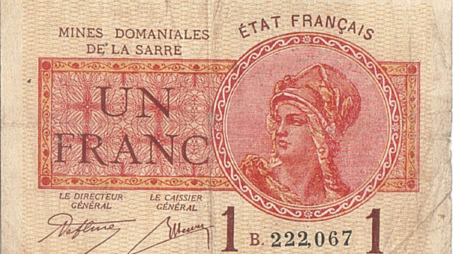 1 franc Mines domaniales de la Sarre type 1920