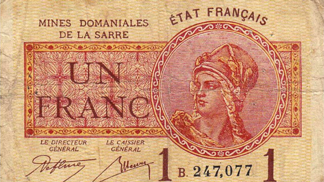 1 franc Mines domaniales de la Sarre type 1920