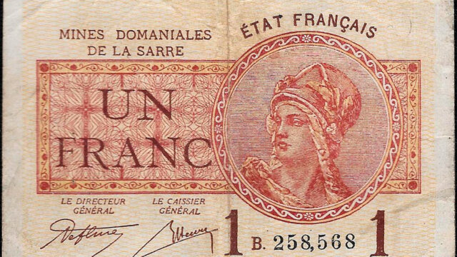 1 franc Mines domaniales de la Sarre type 1920