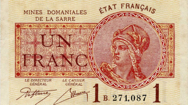 1 franc Mines domaniales de la Sarre type 1920