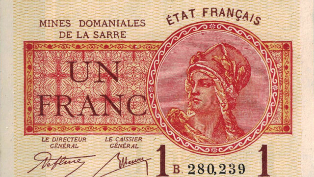 1 franc Mines domaniales de la Sarre type 1920