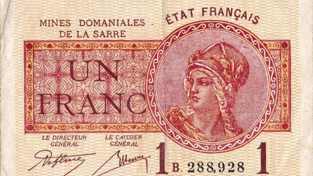 1 franc Mines domaniales de la Sarre type 1920