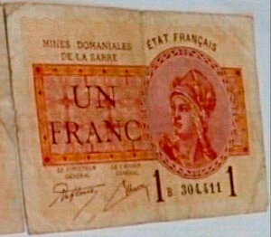 1 franc Mines domaniales de la Sarre type 1920