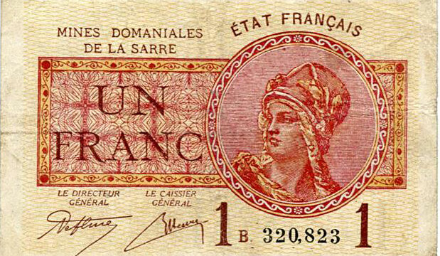 1 franc Mines domaniales de la Sarre type 1920