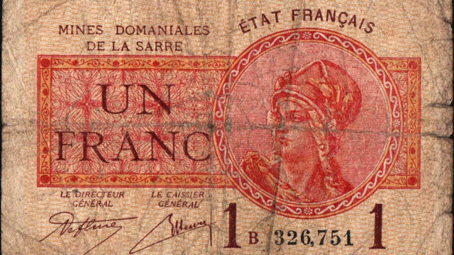 1 franc Mines domaniales de la Sarre type 1920