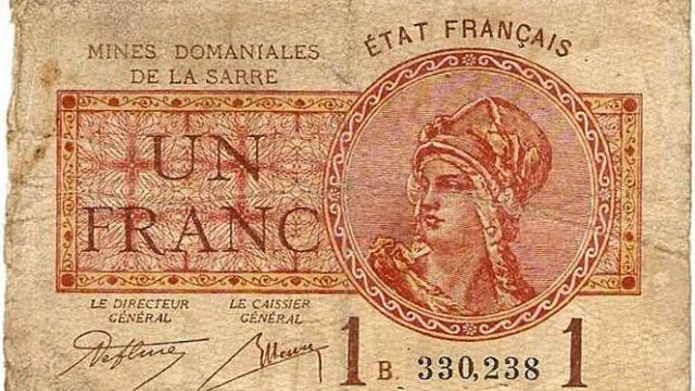 1 franc Mines domaniales de la Sarre type 1920