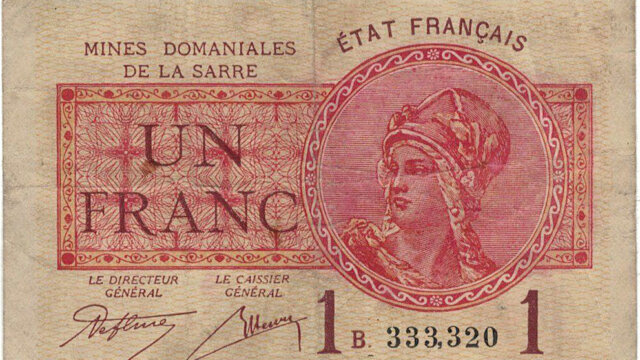 1 franc Mines domaniales de la Sarre type 1920