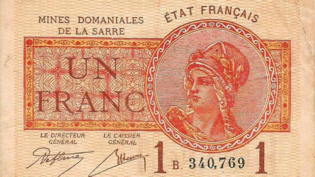 1 franc Mines domaniales de la Sarre type 1920