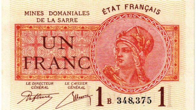 1 franc Mines domaniales de la Sarre type 1920