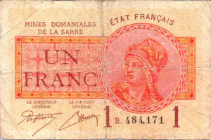 1 franc Mines domaniales de la Sarre type 1920