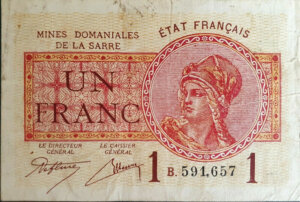 1 franc Mines domaniales de la Sarre type 1920