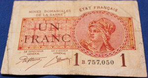 1 franc Mines domaniales de la Sarre type 1920