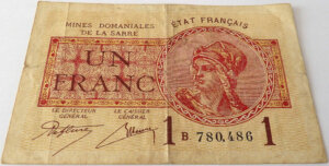 1 franc Mines domaniales de la Sarre type 1920