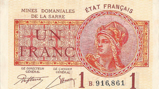 1 franc Mines domaniales de la Sarre type 1920