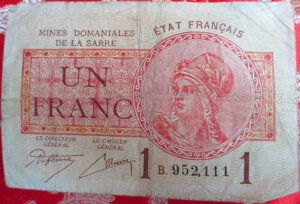 1 franc Mines domaniales de la Sarre type 1920