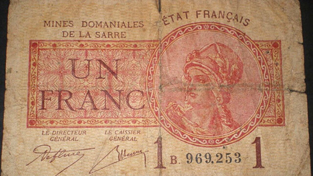 1 franc Mines domaniales de la Sarre type 1920