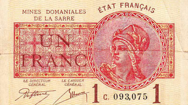 1 franc Mines domaniales de la Sarre type 1920