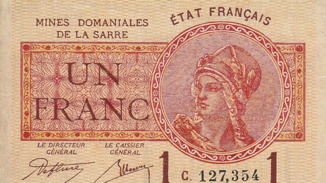 1 franc Mines domaniales de la Sarre type 1920