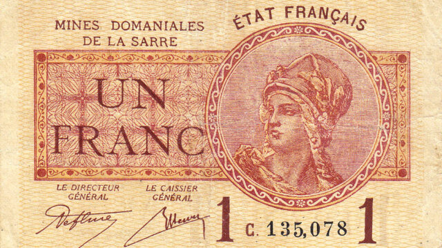 1 franc Mines domaniales de la Sarre type 1920