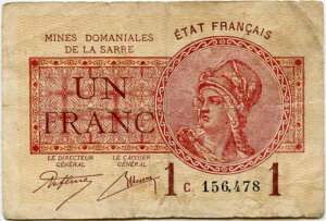 1 franc Mines domaniales de la Sarre type 1920