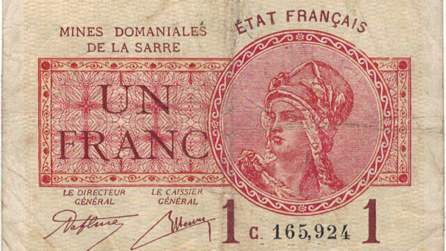 1 franc Mines domaniales de la Sarre type 1920