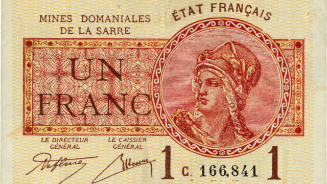 1 franc Mines domaniales de la Sarre type 1920