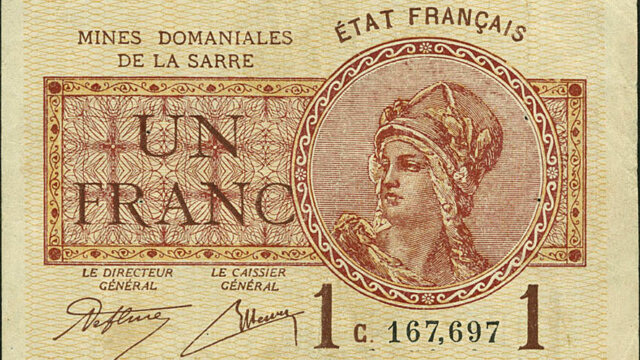 1 franc Mines domaniales de la Sarre type 1920