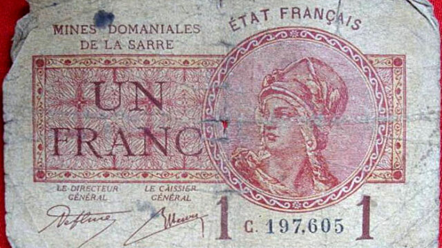 1 franc Mines domaniales de la Sarre type 1920