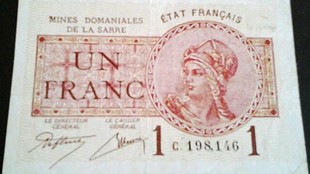 1 franc Mines domaniales de la Sarre type 1920