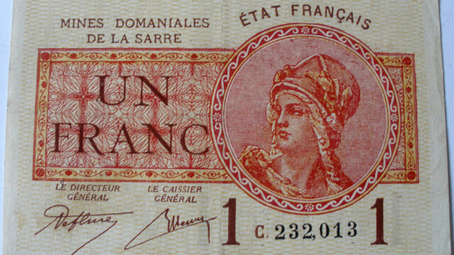 1 franc Mines domaniales de la Sarre type 1920