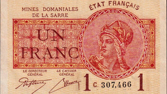 1 franc Mines domaniales de la Sarre type 1920