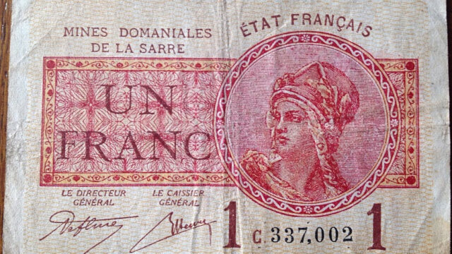 1 franc Mines domaniales de la Sarre type 1920