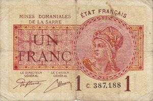 1 franc Mines domaniales de la Sarre type 1920