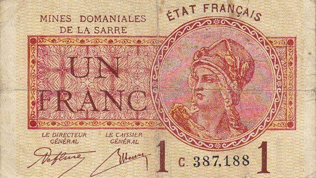 1 franc Mines domaniales de la Sarre type 1920