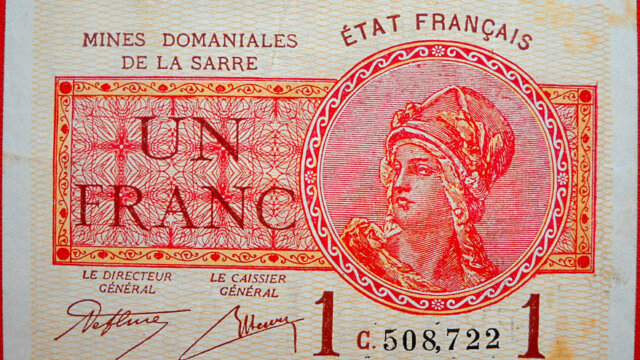 1 franc Mines domaniales de la Sarre type 1920