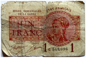 1 franc Mines domaniales de la Sarre type 1920