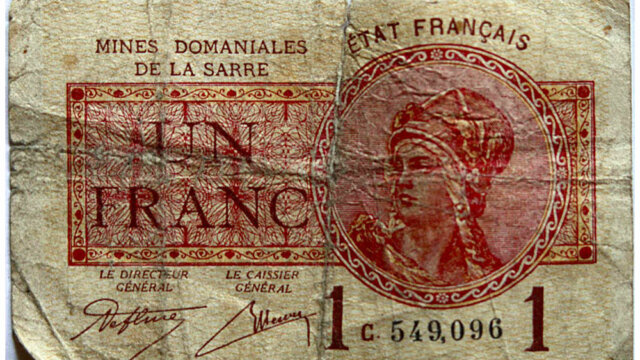 1 franc Mines domaniales de la Sarre type 1920