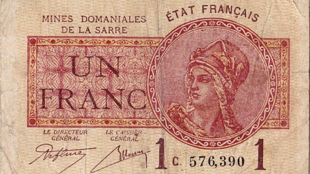 1 franc Mines domaniales de la Sarre type 1920