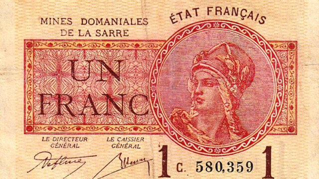 1 franc Mines domaniales de la Sarre type 1920