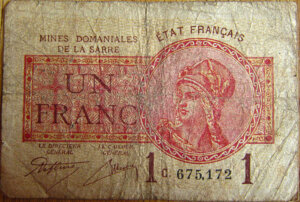 1 franc Mines domaniales de la Sarre type 1920