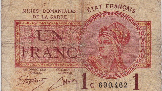 1 franc Mines domaniales de la Sarre type 1920